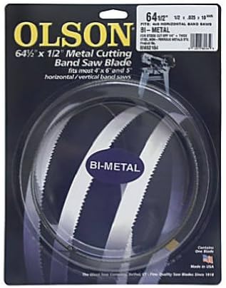 Olson 82164 Metal Cutting Band Saw Blade 64-1/2" Long X 1/2" Wide 10-14 Tpi Vari