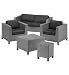 Autograph Puccini 5 Piece Set Silver Rattan