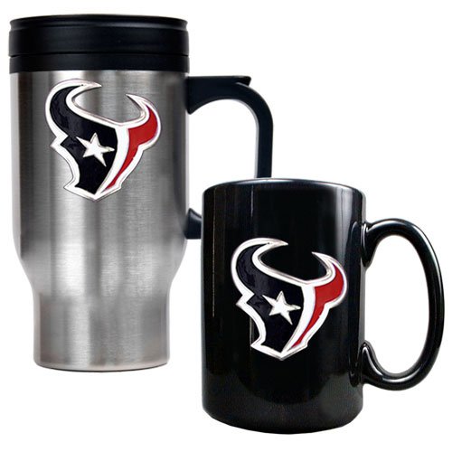 Houston Texans NFL Travel Mug & Ceramic Mug Set - Primary logo
