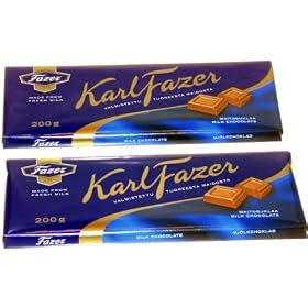 *TWO* FAZER MILK CHOCOLATE 200g Bars Made in Finland