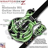 Alecias Swirl 02 Green Skin by WraptorSkinz TM fits Nintendo Wii Guitar Her ....