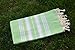 Dandelion - Basic Pattern - Naturally-Dyed Cotton Turkish Towel Peshtemal - 71x39 Inches - Pistachio Green
