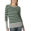 Juniors' Mossimo Supply Co. Stripe Crewneck Sweater - Forest Green/ Gray