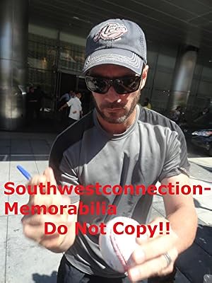 6-Time Nascar Cup Series Champion Jimmie Johnson Autographed / Signed ROLB Baseball, Proof Photo