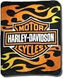 Harley Davidson "Tribal Flames" Over-size Micro Raschel Throw Blanket