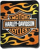 Harley Davidson "Tribal Flames" Over-size Micro Raschel Throw Blanket