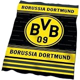 Produkt-Bild: BVB / Borussia Dortmund Fleecedecke 'Streifenmikado'