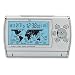 Silver Finish Map World Time Zone Alarm Dual Time Travel Clock