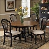 Wilshire 5 Piece Rubbed Black Dining Set