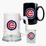 Chicago Cubs 15 oz. Tankard, 15 oz. Ceramic Mug and 2 oz. Shot Glass Set