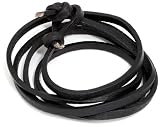 cored Lederarmband wrap 100cm Schwarz g20-schwarz