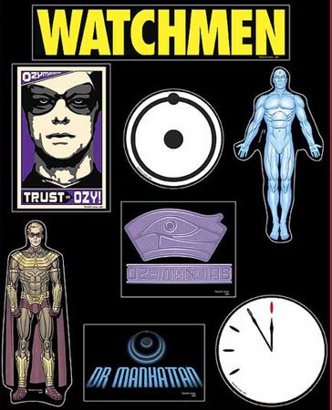  NECA Watchmen Movie Set of 7 Magnets Ozymandias and Dr. Manhattan