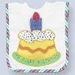 First Birthday Pull-Over Bib and Washcloth