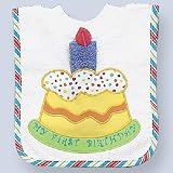 My First Birthday Pullover Bib with Washcloth By Mullins Square