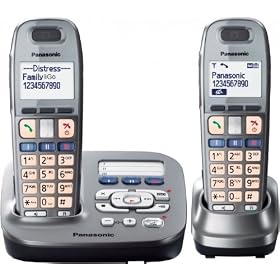 Panasonic KX-TG6592EM Twin Pack Big Button DECT Phone with 40 minute TAM