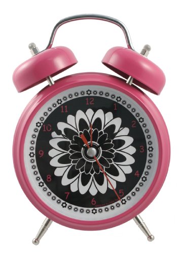Japanese Garden Alarm Clock Blk Posies