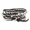 SilberDream Lederarmband braun mit silberfarbenen Perlen f�r Damen, Teenies oder M�dchen Leder Armband Echtleder LA2917B