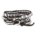 SilberDream Lederarmband braun mit silberfarbenen Perlen f�r Damen, Teenies oder M�dchen Leder Armband Echtleder LA2917B