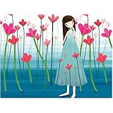 Diy oil painting, paint by number kits for kids - Petal Girl 20X30cm.