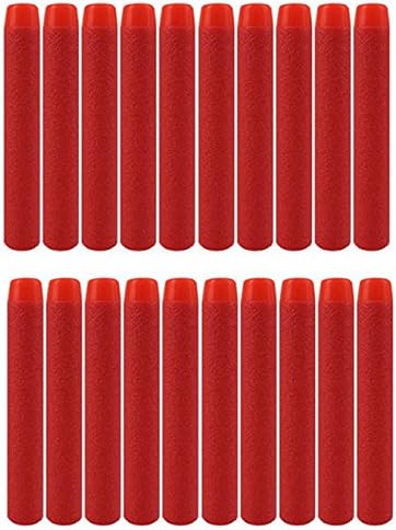 CEXECELLS 50pcs 7.2cm Foam Refill Soft Darts Bullet for Nerf N-strike Elite Series Blasters Toy Gun (NERF A0707 A0709 A0710 A0711 A3844 A0712 A0713 A0715 NERF A0714 CS-35 NERF H34069 A4492 )-Red