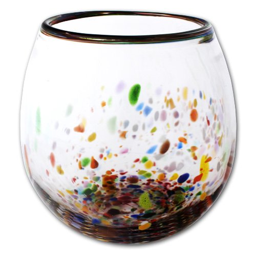 Nature Luminous Rainbow Aquarium Glass Fish & Betta Bowl - 1 Gallon Hand Blown - Free Shipping