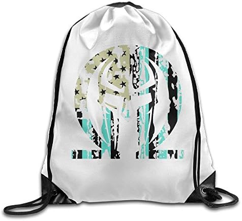 Fashion Molon Labe USA Flag Drawstring Backpack Bag