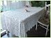 Vintage Hand Crochet White Cotton Table Cloth69"x98"