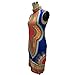 Rumas® Women African Print Dress Casual Straight Bohemia Sleeveless Mini Dresses
