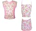 MaxOut UPF 50+, UV Protective Girl's 3 PC Outfit: Short Sleeve Allover Print Rashguard, Bikini Top & Built-in Skirt (Sizes 4 - 6x)