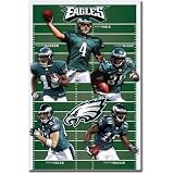 Philadelphia Eagles Team Field Sports Poster Print - 22x34 custom fit with RichAndFramous Black 22 inch Poster Hangers