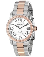 Invicta Womens 14377 Angel Silver Dial Diamond-Accented Two-Tone Stainless Steel Watch