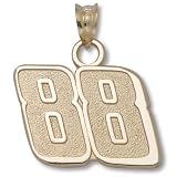 Dale Earnhardt Jr #88 MEDIUM 9/16 Gold Plated Pendant
