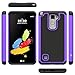 LG Stylo 2 Case, LK [Shock Absorption] Drop Protection Hybrid Dual Layer Armor Defender Protective Case Cover for LG Stylo 2 (Purple)