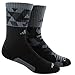 adidas Youth Boys Energy Camo 2-Pack Crew Socks, Black/Onix/Night Grey, Medium