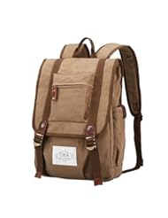 Apparel: OXA Vintage Canvas Backpack Laptop Bag Computer Bag Daypack College Bag Book Bag Travel Bag Camping Bag Hiking Bag School Bag Gym Bag Sports Bag Weekend Bag Khaki