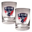 Fc Dallas Mls 2Pc Rocks Glass Set - Primary Team Logo