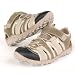 s.OLIVER KIDS , Kinder Leder Sneaker mit Klett, Slip On Sandale,  khaki-natur