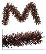 9' x 12" Pre-Lit Sparkling Mocha Brown Christmas Garland - Clear Lights