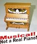 Musical - 5 Inch Tall Upright Player Piano - 'Oh! Susanna'