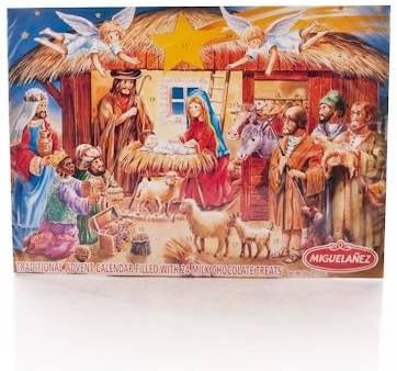 Wawi Traditional Christmas Advent Calendar with Nativity Scene (Pack of 2)
