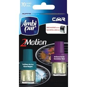 Recharge pour d�sodorisant voiture Ambipur Car 2motion - 2 recharges Mountain drive - lot de 3