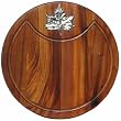 Wood Maple Leaf Cutting Board 14"D
