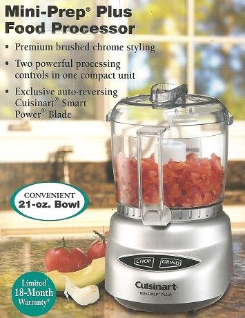 Cuisinart Brushed Chrome Mini-Prep Plus Food Processor CGC-2BCPC