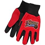 NBA McArthur Philadelphia 76ers Two-Tone Utility Gloves - Red/Black