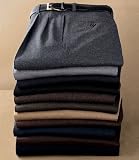 Wool/Cashmere Pleated Front Trouser