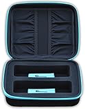 eD ELITE DUAL STORAGE CASE for your active 3D Glasses with 2 Microfiber Cleaning Cloths for 3-D glasses with foldable arms by eDimensional Elite Series