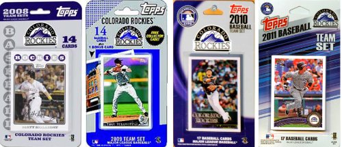 MLB Colorado Rockies 4 Different Licensed Trading Card Team Sets