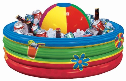 Beach Ball 14in x 29 1/2in Inflatable Cooler