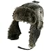 New Faux Fur Wool Woven Winter Heavy Trooper Ski Hat Gray Large Extra Large