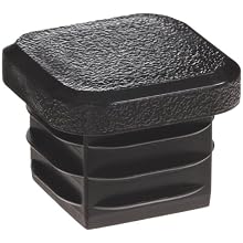 Kapsto 260 Q 2525 3 Polyethylene Square Plug, Black, 25 mm (Pack of 100)